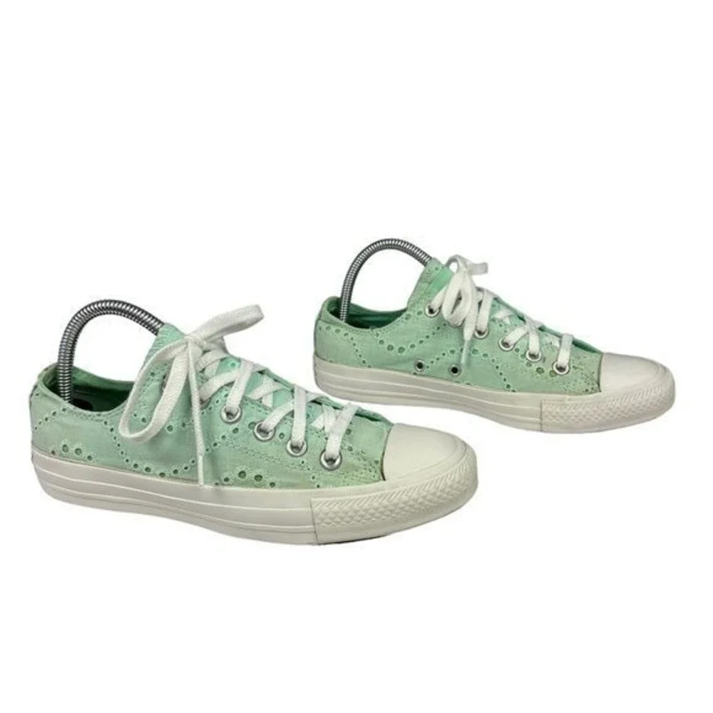 Converse Sneakers Womens 8‎ All Star Eyelet Mint Green Low Top Shoes